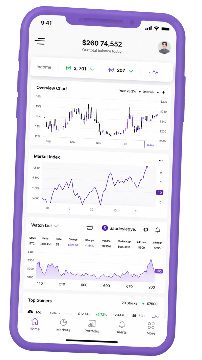VarnexAI trading platform on mobile